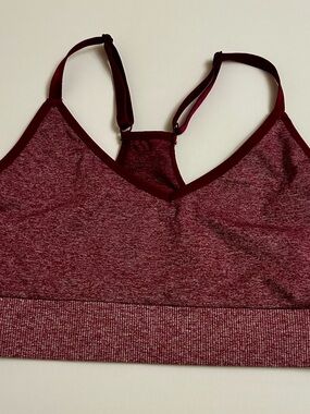 PINK Victoria's Secret Maroon Seamless Sports Bralette
